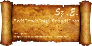 Szécsényi Erzsébet névjegykártya