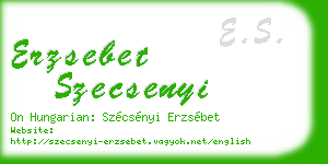 erzsebet szecsenyi business card